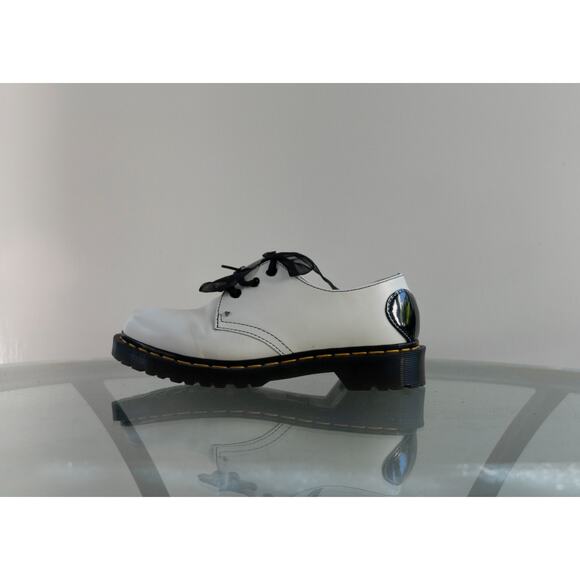 Dr. Martens Women's 1461 LIMITED EDITION BEN Hearts White-Black Smooth Size 7 - Picture 4 of 10